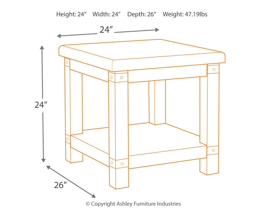 Carynhurst End Table - Red Gate Home Furnishings (Ball Ground, GA)