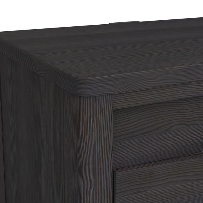 Tobias 2-Drawer Nightstand with USB in Black
