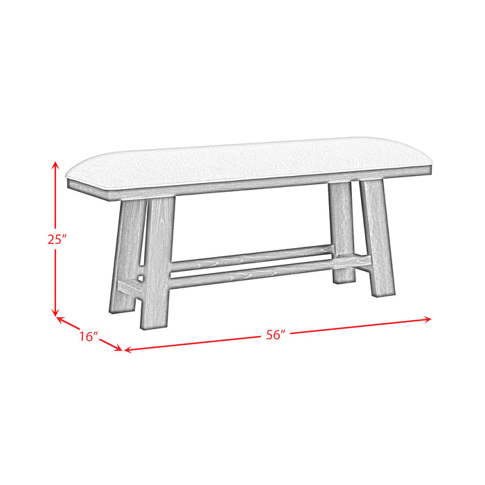 Transcend Counter Height Dining Set in Charcoal-Table and Four Chairs