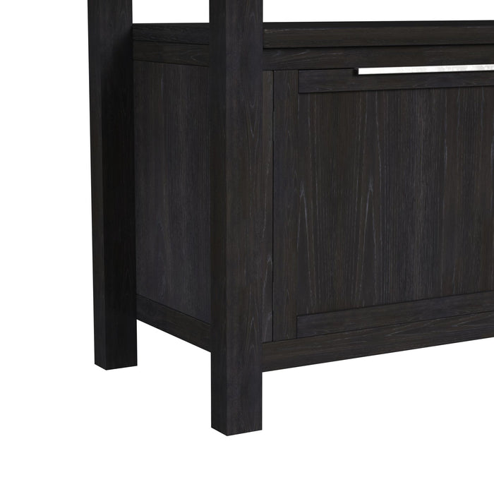 Transcend Counter Height Dining Set in Charcoal-Table and Four Chairs