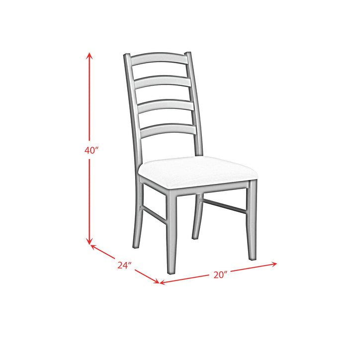 Tulane 6PC Dining Set with Table, 4 Chairs, and Bench in Oak and Black