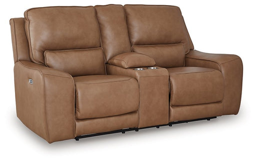 DeepWakes Power Reclining Loveseat with Console - Red Gate Home Furnishings (Ball Ground, GA)