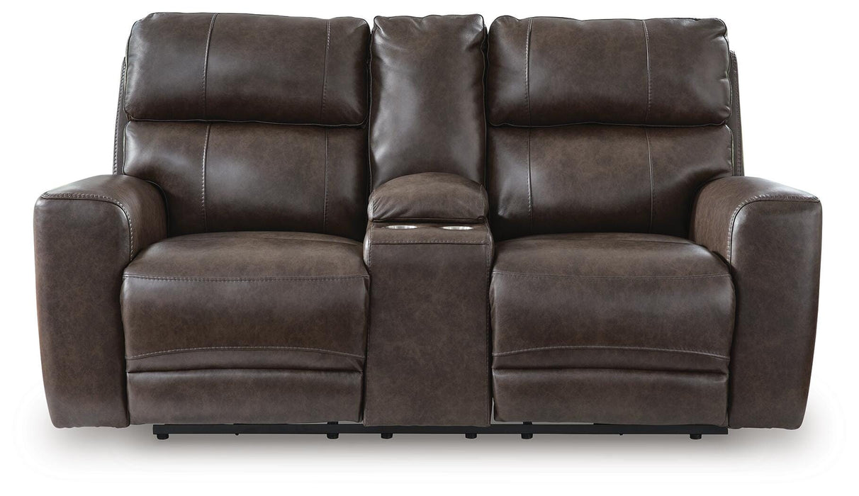 Crossplex Power Reclining Loveseat with Console - Red Gate Home Furnishings (Ball Ground, GA)
