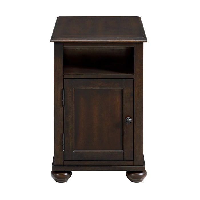 Wagner Chairside Table with USB in Cherry