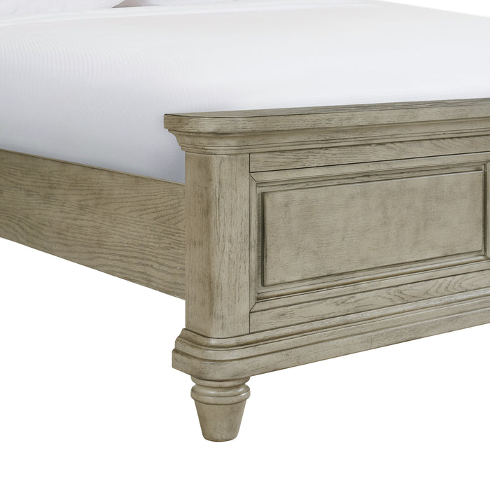 Whit-Ash Panel Bedroom Set with Door Chest