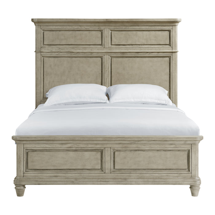 Whit-Ash Panel Bed