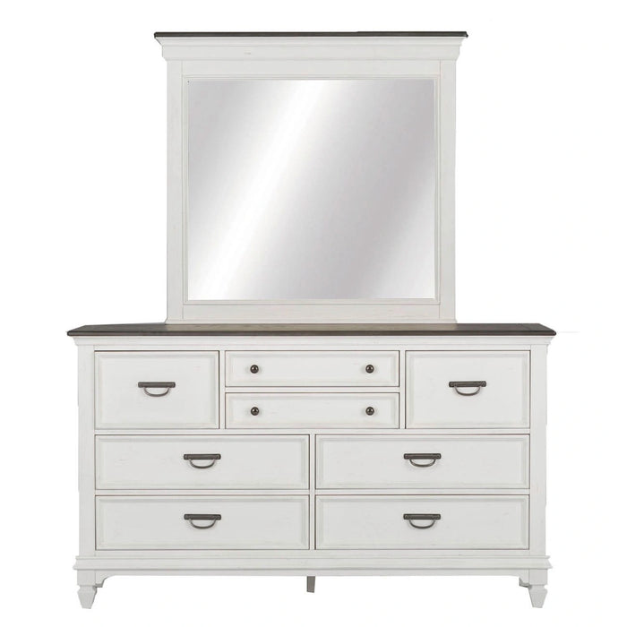 Allyson Park King California Panel Bed, Dresser & Mirror image