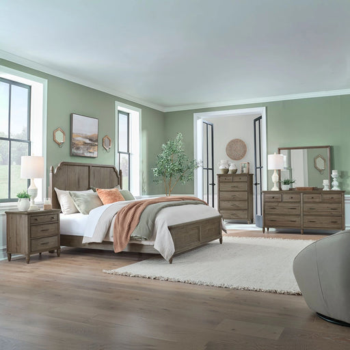 Hickory Grove Panel Bed, Dresser & Mirror, Chest, Night Stand image