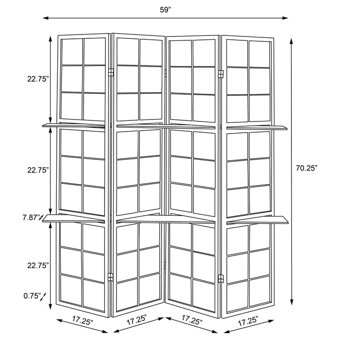 Iggy Four-Panel Room Divider