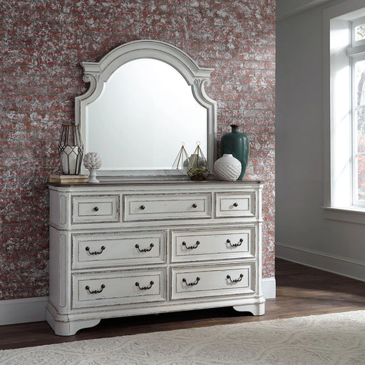 Magnolia Manor Uph Bed, Dresser & Mirror, Chest image