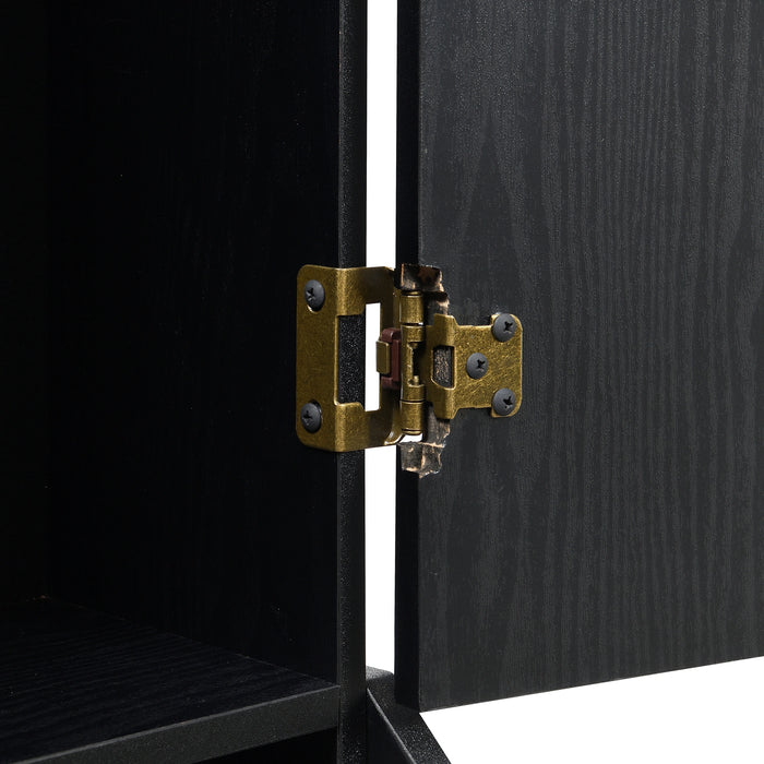 Hurricanes Dartboard Cabinet with Speaker and LED in Black (3A Packing)