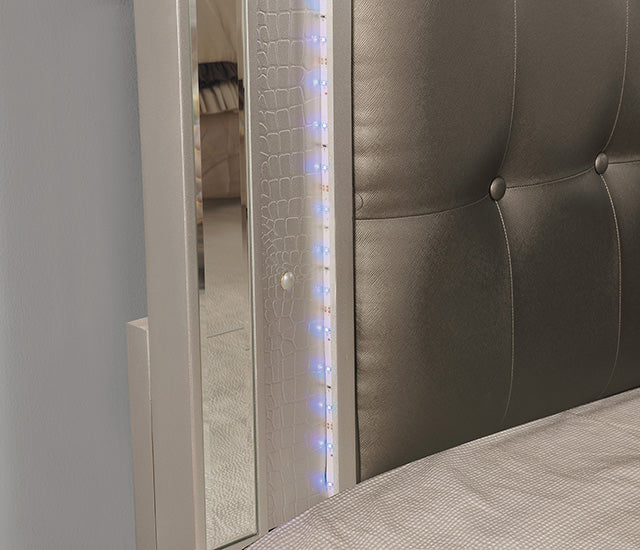 Brachium Queen Bedroom Set Silver - Red Gate Home Furnishings (Ball Ground, GA)