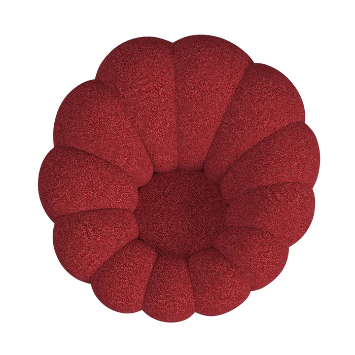 Bubble Swivel Chair and Ottoman in Red