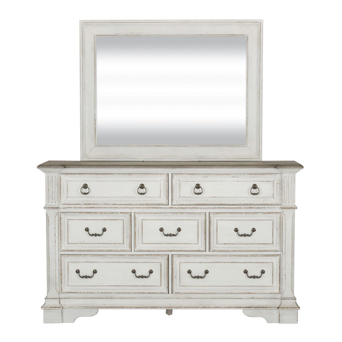 Abbey Park King California Sleigh Bed, Dresser & Mirror image