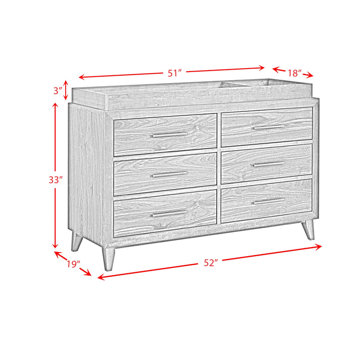 Malia Dresser and Topper in Walnut