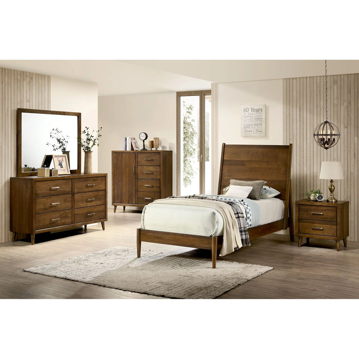 Malibu Panel Bed in Walnut