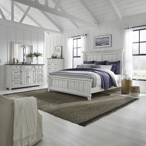 River Place King Panel Bed, Dresser & Mirror, Chest image