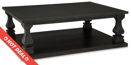 Wellturn - Black - Rectangular Cocktail Table