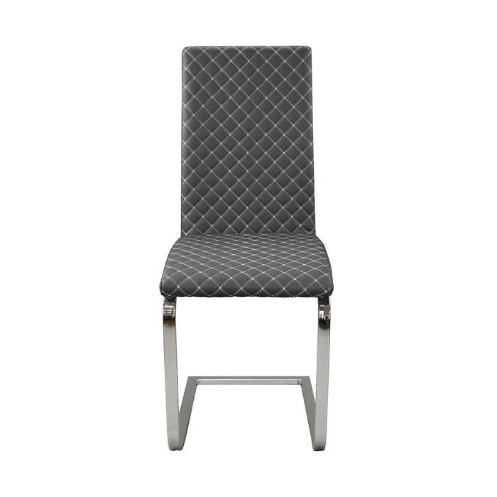 Yannis Side Chair in Chrome Metal (Set of 2)