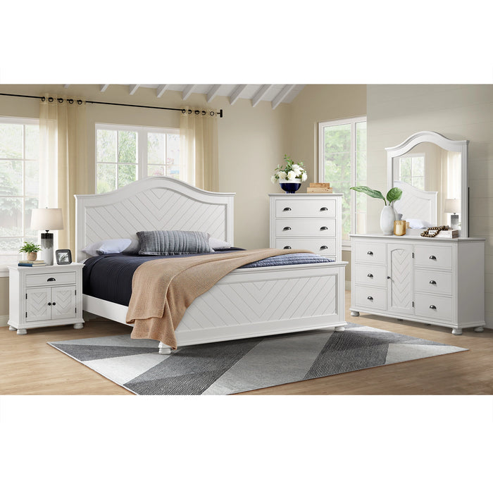 Kona 5-Drawer Chest in White