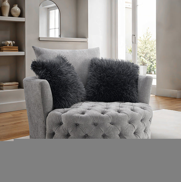 Sofi Button Tufted Swivel Chair