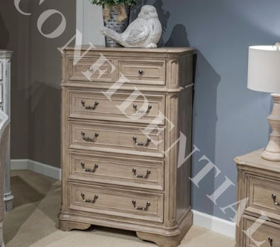 Liberty Furniture Magnolia Manor II 5 Drawer Chest in Weathered Bisque image