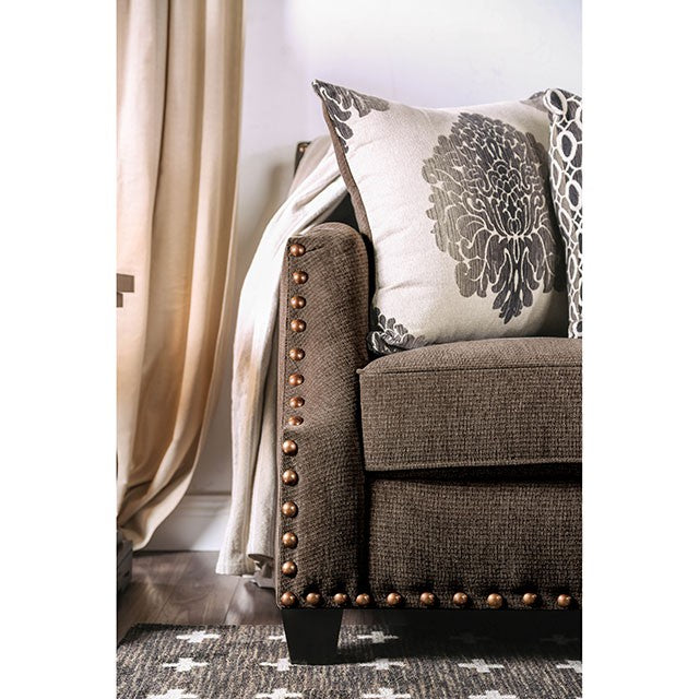 Cornelia Light Brown Love Seat